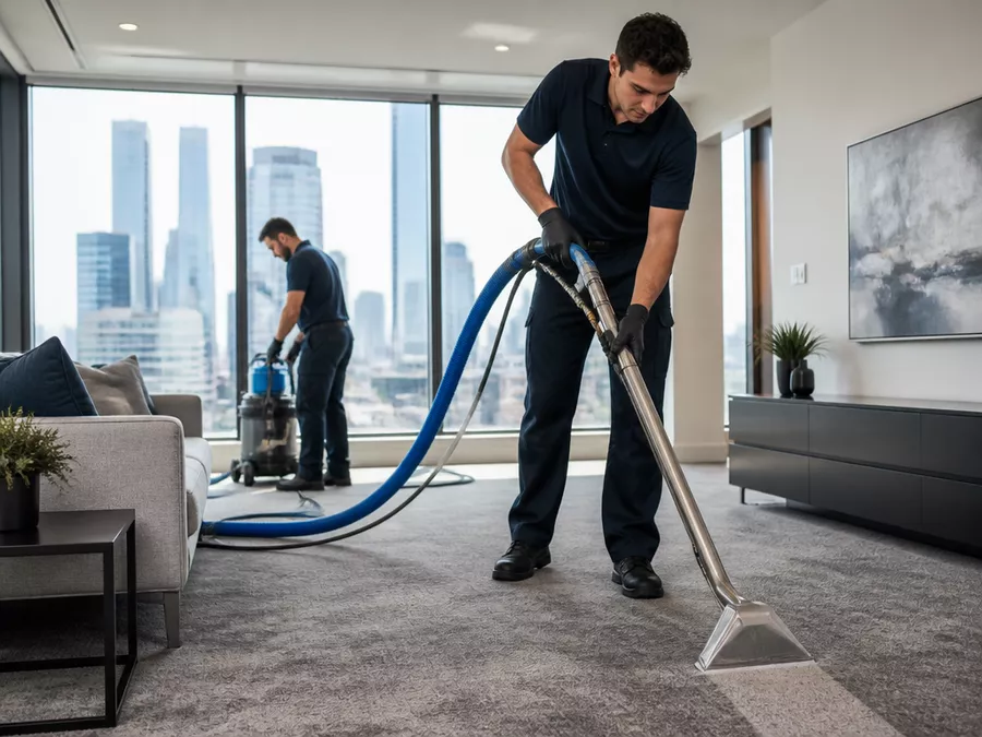 Clean and fresh carpet after service